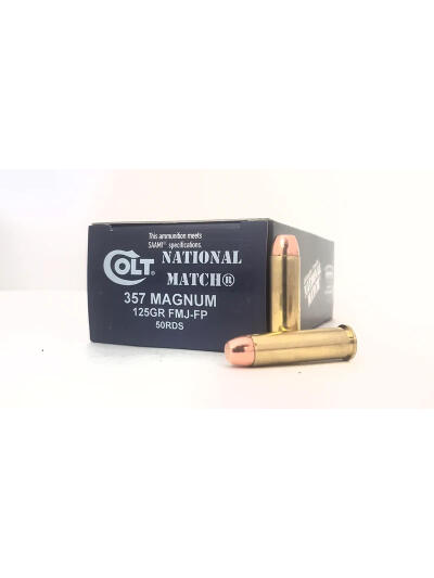 357 Mag Colt Nat Match 125gr FMJ-FP 50/bx