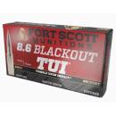 FORT SCOTT MUNITIONS LEAD FREE RIFLE AMO 8.6 BLACKOUT SUPERSONIC 235GR TUI BRASS 20-RD (10 BOX CASE)