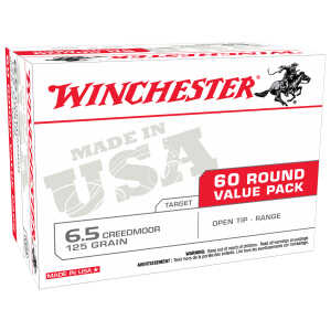 Winchester Ammo USA65CMVP USA Ready  6.5Creedmoor 125gr Open Tip 60 Per Box/4 Case *Value Pack