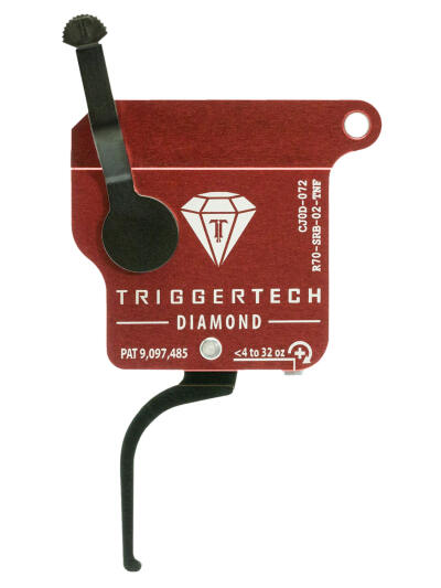 TriggerTech R70SRB02TNF Diamond Without Bolt Release Single-Stage Flat Trigger with 0.30-2 lbs Draw Weight for Remington 700 Right