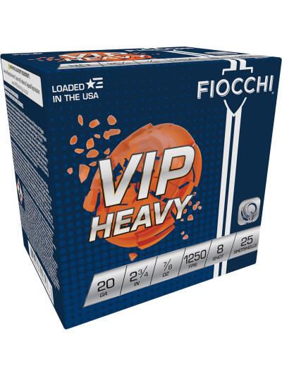 Fiocchi 20VIPH8 Exacta Target VIP Heavy 20Gauge 2.75" 7/8oz 8Shot 25 Per Box/10 Case