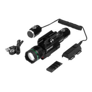 iProtec 6794 RM400LSR Firearm Light and  Laser Combo  Black Anodized 40/400 Lumens Green Light Red Laser