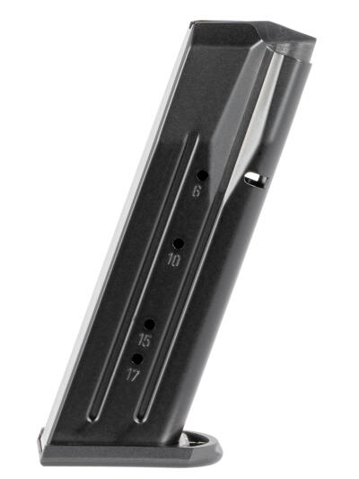 Mec-Gar MGWIT38LFAFC Tanfoglio 17rd 38 Super, Fits Tanfoglio Witness Large Frame Blued w/Anti-Friction Coating Carbon Steel