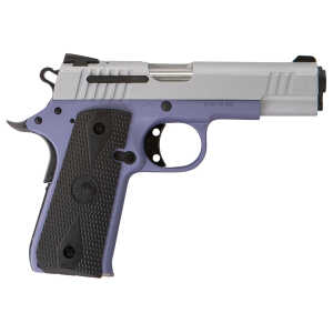 Citadel CIT380OLALA M1911 Baby Compact Frame 380 ACP 7+1, 3.75" Stainless Steel Barrel, Silver Serrated Steel Slide, Crushed Orchard Cerakote Aluminum Frame w/Beavertail, Ambidextrous - Image 1