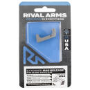 Rival Arms RA72G004D Magazine Release  Extended Silver Aluminum for Glock 43X, 48