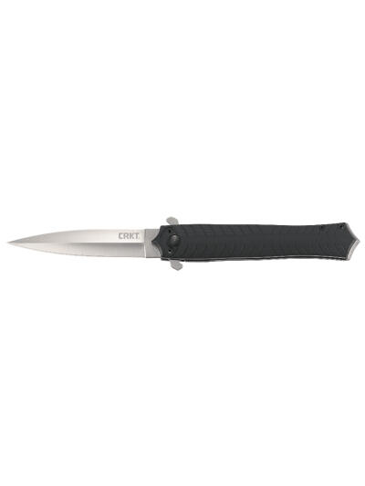 CRKT 2265 Xolotl  3.64" Folding Spear Point Plain Satin 4116 Stainless Steel Blade/Black G10 Handle Includes Pocket Clip