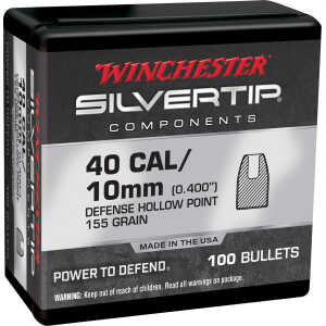 Winchester Ammo WB40ST155X Centerfire Handgun Reloading 40S&W 155gr Silvertip Hollow Point 100 Per Box/10 Case