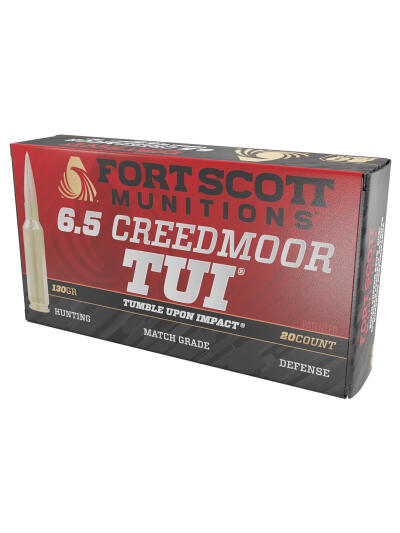 Fort Scott Munitions 65CM130SCV2 Tumble Upon Impact (TUI) Rifle 6.5Creedmoor 130gr Solid Copper Spun 20 Per Box/10 Case