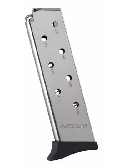 Mec-Gar MGBT3808N Bersa 8rd Detachable w/Finger Rest 380 ACP, Fits Bersa Thunder Nickel Carbon Steel