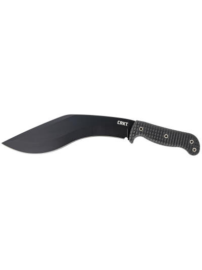 CRKT 2742 KUK  10.56" Fixed Recurve Plain Black Powder Coated 65Mn Carbon Steel Blade/Black Textured GRN Handle Includes Sheath