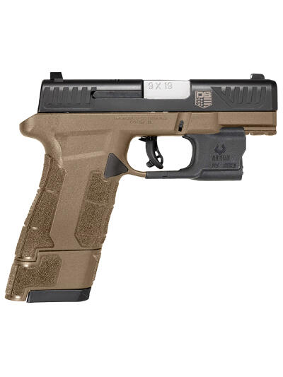 Diamondback DB0301P061 DBAM29 Sub-Compact 9mm Luger 3.50" 17+1 Flat Dark Earth Black Nitride Stainless Steel Slide Black Polymer Grip with Viridian Laser & Holster