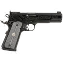 EAA GIRSAN 390098 MC1911 S Lux Full Size 45 ACP 8+,1 5" Black Steel Barrel, Black Chrome w/Engraving Serrated Slide, Black Chrome Engraved Steel Frame w/Beavertail, G10 Grips Ambidextrous