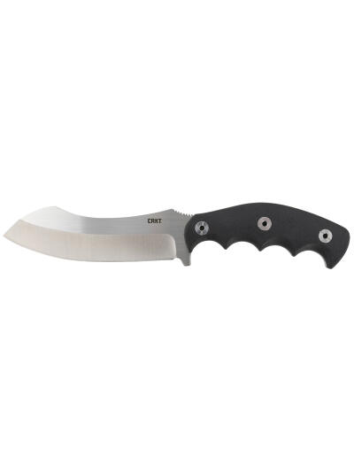 CRKT 2866 Catchall  5.51" Fixed Sheepsfoot Plain Brushed Satin 8Cr13MoV SS Blade/Black GRN w/Rubber Overlay Handle Includes Sheath