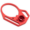 Strike Industries ARULMFEP&ACNRED QD End Plate QD End Plate with Hook Attachments & Anti-Rotation Castle Nut, Red Finish