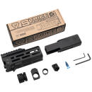 Strike Industries CEVO-HG-6-BK Strike  6" M-Lok Black Aluminum with Faux Suppressor for CZ Scorpion EVO (7.72" Barrel Length)