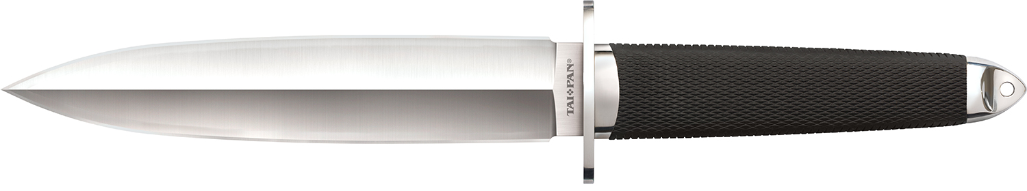 Cold Steel CS-35AA San Mai Tai Pan 7.50" Fixed Spear Point Plain VG-10 San Mai Blade/ Black Textured/Oval Kray-Ex Handle Includes Sheath