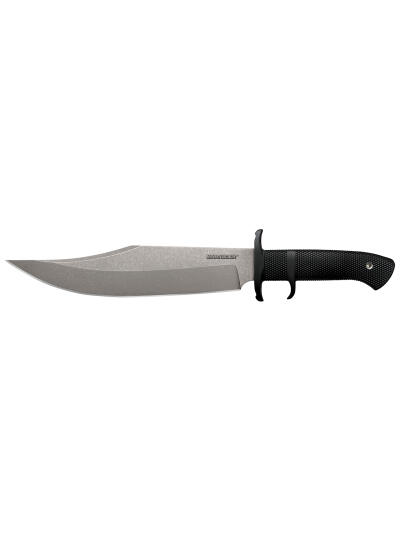 Cold Steel CS39LSWBA Marauder  9" Fixed Bowie Plain Stone Washed AUS-8A SS Blade/Black Kray-Ex Handle Includes Sheath