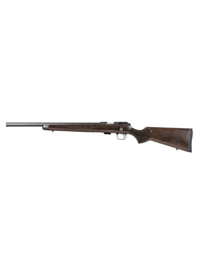 CZ-USA 02392 457 Varmint 22 LR 5+1 20.50" Black Nitride Heavy Barrel, Black Nitride Stainless Steel Grooved Receiver, Wood Stockn Left Hand