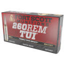Fort Scott Munitions 260123SCV2 Tumble Upon Impact (TUI)  260Rem 123gr Solid Copper Spun 20 Per Box/25 Case