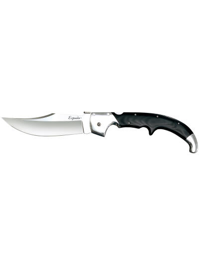 Cold Steel CS62MA Espada  XL 7.50" Folding Clip Point Plain S35VN SS Blade/9.25" Black w/Polished Bolsters G10 Handle Includes Belt Clip