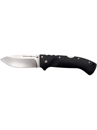 Cold Steel CS30U Ultimate Hunter  3.50" Folding Drop Point Plain American S35VN Blade/5" Black G10 Handle Includes Belt Clip
