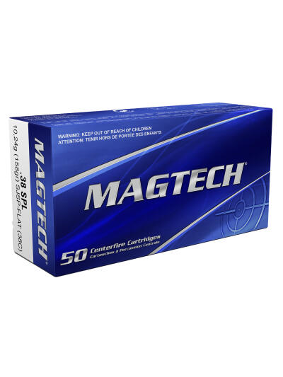 Magtech 38C Range/Training  38Special 158gr Semi Jacketed Soft Point Flat 50 Per Box/20 Case