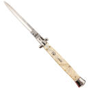 Steel River Knives CIMOPD Spartan  6" Italian Dagger Polished Blade 7" Mother of Pearl Synthetic Handle Side Open