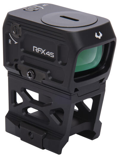 Viridian 9810060 RFX45  Black Anodized 1 x 24 mm x 15.5 mm 5 MOA Green Dot ACRO/Picatinny High 1/3 Cowitness Mount