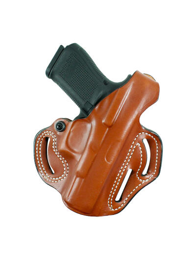 DeSantis Gunhide 001TA2XZ0 Thumb Break Scabbard OWB Tan Leather Belt Slide Fits Sig P365-XMACRO Right Hand