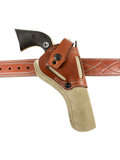 DeSantis Gunhide 189NJ5XZ0 Wild Hog  OWB Natural Leather Belt Fits Ruger Wrangler 7 1/2" Ambidextrous