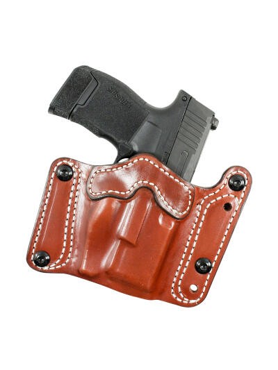 DeSantis Gunhide 194TJ8HZ0 Variable 194  OWB Tan Leather Fits Sig P320C/P250C Belt Clip Mount Ambidextrous