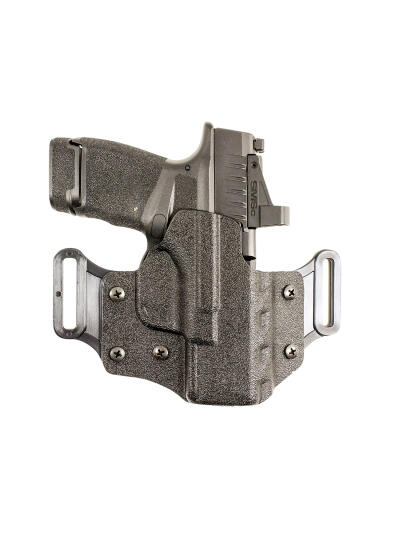 DeSantis Gunhide 195KA8HZ0 Veiled Partner  OWB Black Kydex Belt Slide Fits Sig P320C/P250C Right Hand