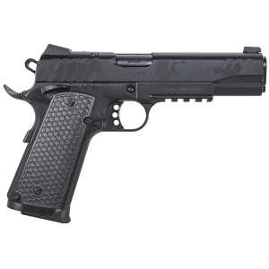 Girsan 391159 MC1911 S Influencer Full Size 38 Super 9+1 5" Black Steel Barrel, Black Camo Optic Ready/Serrated Steel Slide & Frame w/Picatinny Rail & Beavertail, Black Polymer Grip - Image 1