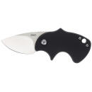 CRKT 7930 Orca  Compact 1.79" Folding Plain Satin D2 Steel Blade, Black GRN Handle