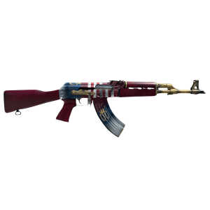 Zastava Arms Usa ZR7762AMS ZPAP M70 Limited Edition 7.62x39mm 30+1 16.30" 24K Gold Plated Barrel, Red/White/Blue 1.5mm Bulged Trunnion Receiver, Serbian Red Wood Furniture - Image 1