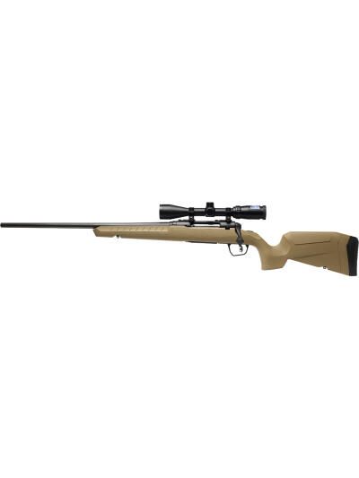 Savage Arms 32195 Axis 2 XP Combo Full Size 243 Win 4+1 22" Black Sporter Barrel, Black Carbon Steel Receiver Drilled & Tapped, Flat Dark Earth Fixed Synthetic Stock, Weaver 3-9x40mm Scope, Left Hand