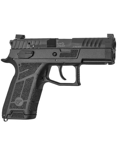 CZ-USA 01660 P-09 C Nocturne Compact Frame 9mm Luger 10+1 3.74" Black Steel Barrel, Black Optic Cut/Serrated Steel Slide, Black Polymer Frame w/Picatinny Rail, Textured Grip