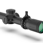 Swampfox Optics THK14241GF Tomahawk II  Black 1-4x 24mm 30mm Tube Bright Fiber Optic Green Reticle - Image 1