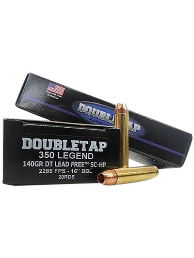 DoubleTap Ammunition 350L140X   350Legend 140gr DT Lead Free 20 Per Box/50 Case