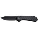 Civivi Knives C18062P-1 Elementum II  EDC 2.96" Folding Drop Point Plain Black Stonewashed Nitro-V Steel Blade, Black Textured G10 Handle