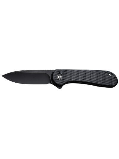 Civivi Knives C18062P-1 Elementum II  EDC 2.96" Folding Drop Point Plain Black Stonewashed Nitro-V Steel Blade, Black Textured G10 Handle