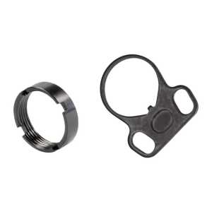 White Label Armory WLA-BUF-7008-01  End Plate Kit Ambidextrous Black Aluminum/Steel AR-15