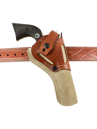 DESANTIS WILD HOG HOLSTER LTHR - AMBI RUGER SINGLE SIX 5.5" NAT