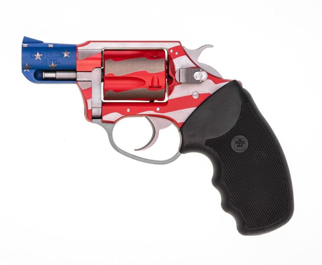 0008700 charter arms old glory 38 special 2 barrel 5rd red white blue aluminum frame revolver