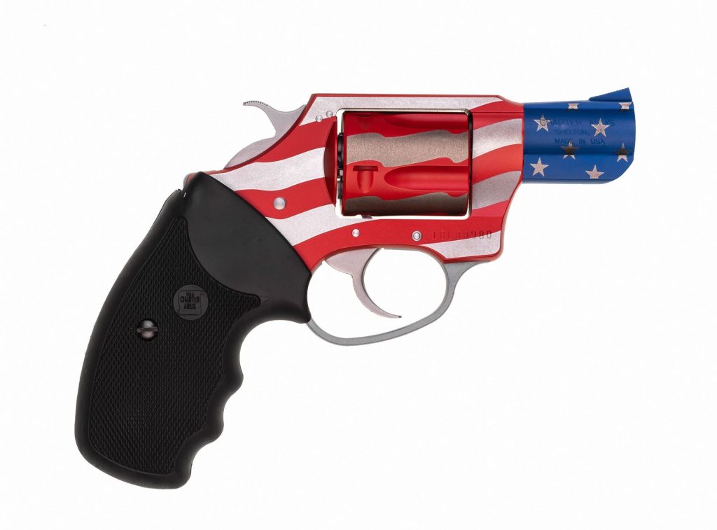 0008701 charter arms old glory 38 special 2 barrel 5rd red white blue aluminum frame revolver