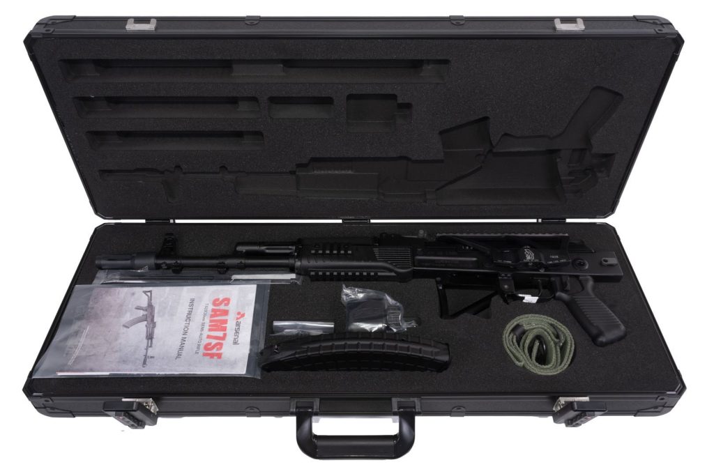 0013330 arsenal sam7sf 762x39mm semi auto rifle picatinny rail handguard qd attachments 30rd mag hard case