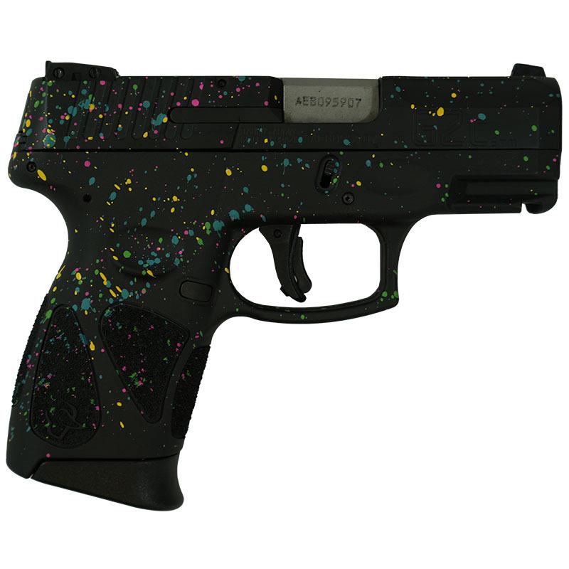 Taurus g2c 9mm bk bk 3 2 2x12 blk base frame slide multi color paint splatter TX1G2C9311280SP 0003 Layer202