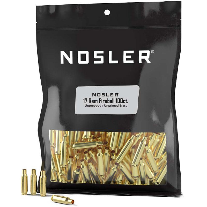 https3A2F2Fmedia.chattanoogashooting.com2Fimages2Fproduct2FNO101782Fnosler unprimed unprepped brass rifle cartridge cases 17 rem fireball nos hs 100 ct bulk NO10178