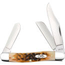 CASE KNIVES AMBER BONE PEACH - SEED JIG STOCKMAN