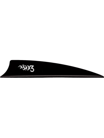 Bohning X3 Vanes Shield Cut 3 in. Black 36 pk.